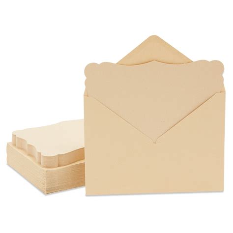 Buy 50 Pack Blank Cards with Envelopes, Vintage Die Cut Cardstock for ...