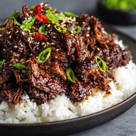 Korean Slow Cooker Beef with Sweet and Savory Glaze - My Daily Cuisine