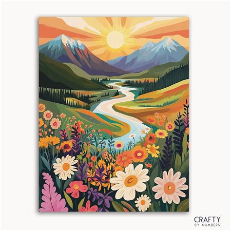 Sun-Kissed Fields Paint-by-Numbers Kit - Crafty by Numbers – Crafty By ...