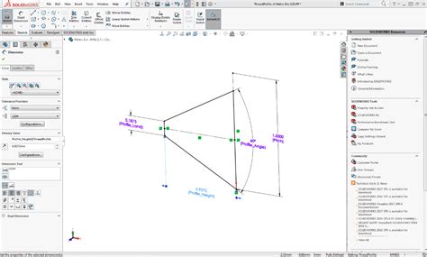 Create Custom Thread SolidWorks 的图像结果