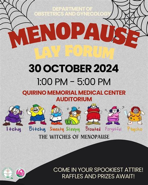 Menopause Lay Forum: The Witches of Menopause, Quirino Memorial Medical ...