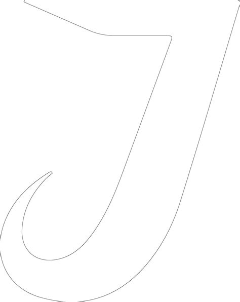 Letter J outline silhouette 38512396 Vector Art at Vecteezy