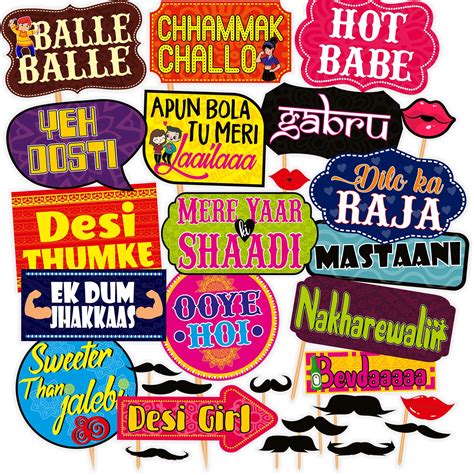 SYGA Set of 29 Funny Wedding Family Party Photo Booth Props Craft Item ...