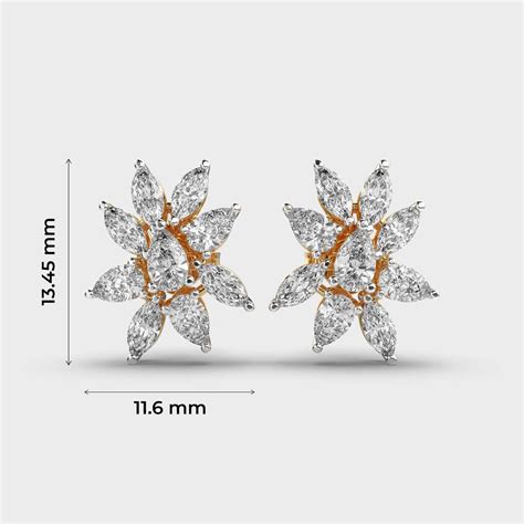 Buy Navette Nina Stunner Diamond Ear Studs At Jewelbox