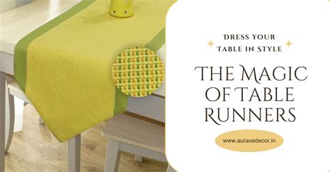 Dress Your Table in Style: The Magic of Table Runners – AURAVE