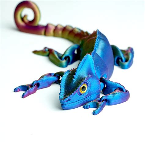 Amazon.com: 3D Printed Lizard Model with Eyes,Flexible Animals Toy ...