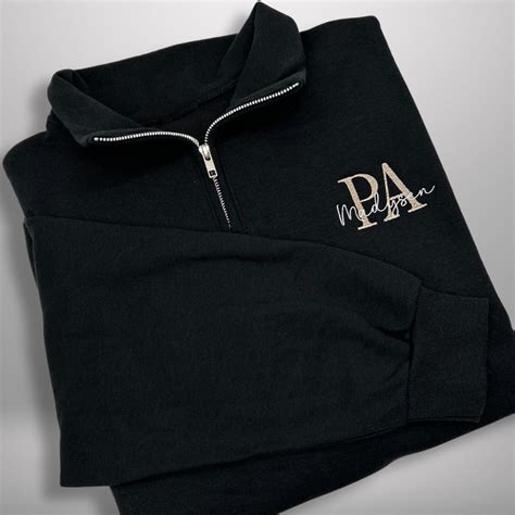 Custom Embroidered Physician Assistant Quarter Zip With Credential Acronym and Personalized Name ...
