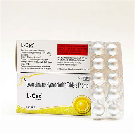 L-CET® Tablets Daksh Pharmaceuticals Pvt. Ltd.