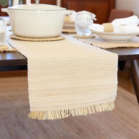 Amazon.com: KAZI Essentials Boho Woven Table Runner, Decorative ...