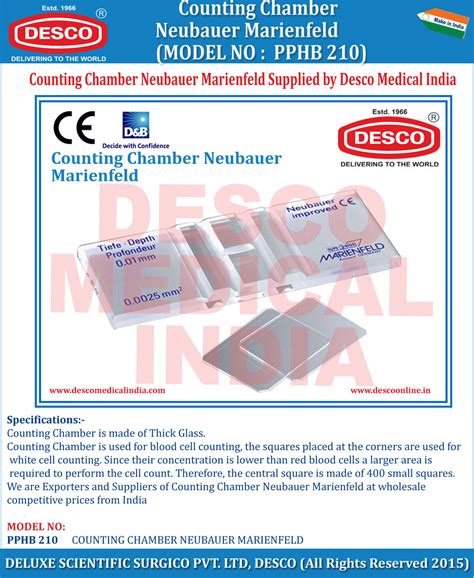 Counting Chamber Neubauer Marienfeld Manufacturer & Exporter | DESCO