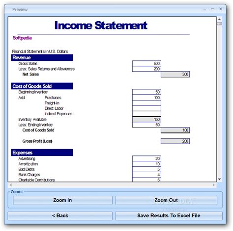 Image result for How to Create Income Statement in Excel