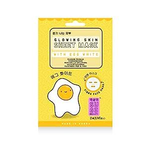 Buy SUGU Korean Glowing Skin Face Sheet Masks with Egg White, 12-Count ...