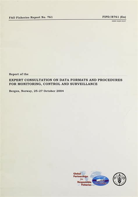 Buy Report of the Expert Consultation on Data Formats And Procedures ...