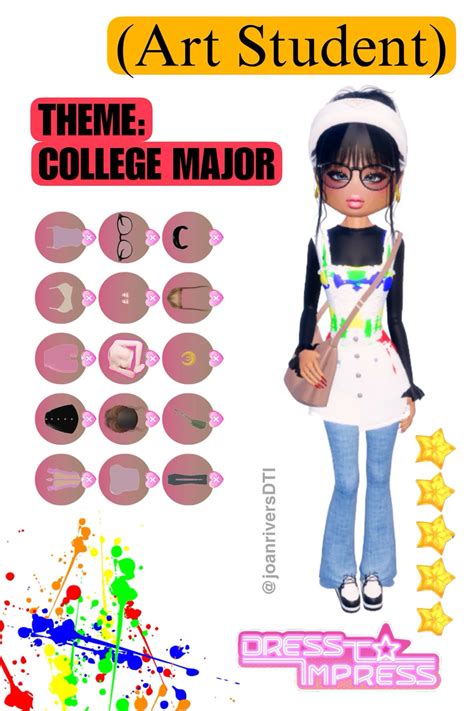 ･ﾟ: * ･ﾟ:* DTI THEME: College Major (Art Student) 🎨🖼️👩‍🎨 1st place 🥇 ･ﾟ ...