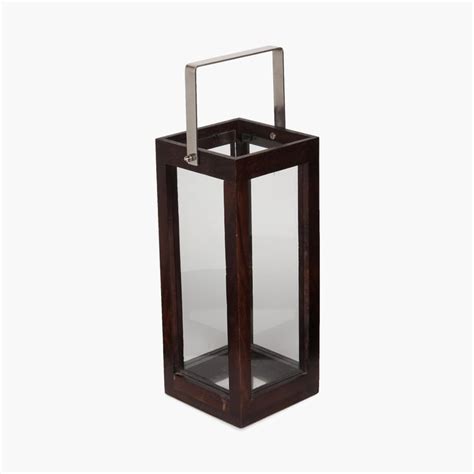 Buy Galaxy Salena Wooden Rectangular Lantern from Home Centre at just ...