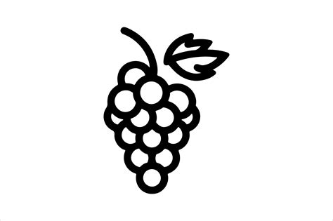Grape Outline Vector Clipart . Graphic by SKShagor Barmon · Creative Fabrica