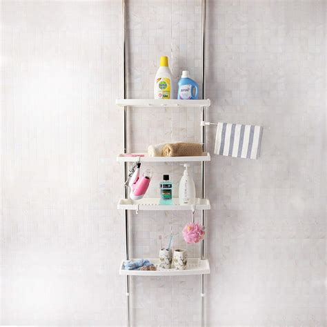 Plantex Height Adjustable Plastic Multipurpose Four Tier Storage Shelf ...