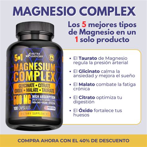 MAGNESIUM COMPLEX 5 EN 1: EL MAGNESIO MAS COMPLETO DE TODO EL MERCADO – Cadena Store