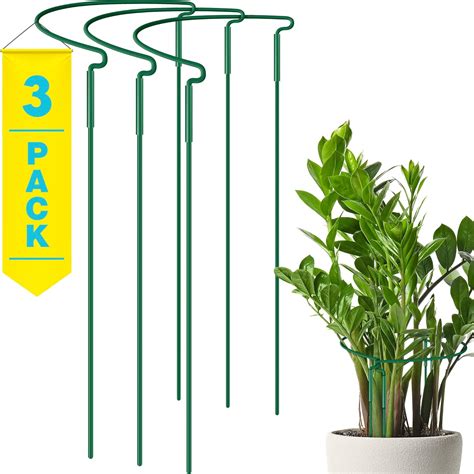 Gray Bunny Half Round Plant Support Ring/Cage - 15"x 30", 3-Pack Garden ...