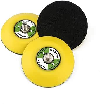 YDROWN 3Pcs 3" Hook and Loop Backing Pads 5/16"-24 Threads Polishing ...