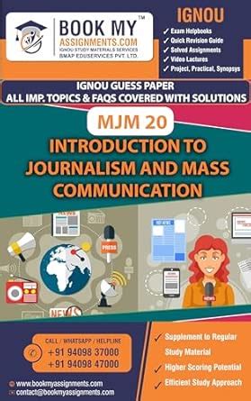 Buy IGNOU MJM 20 Introduction to Journalism and Mass Communication ...