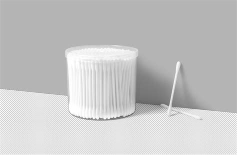 Realistic Cotton Buds Packaging Mockup PSD | ZippyPixels