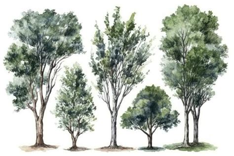 Watercolor Tree Drawing Stock Photos, Images and Backgrounds for Free ...