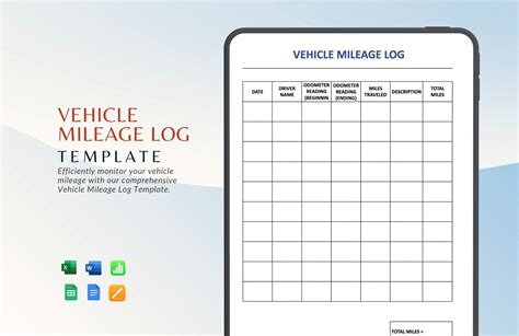 Excel Templates Auto Mileage Log Template