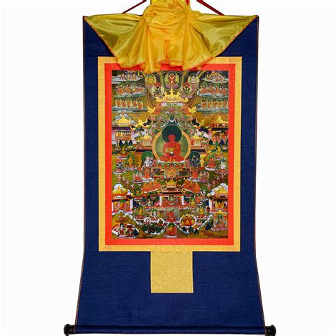 Gandhanratibetan Thangka Art Elysium Of Buddhism Sukhavati Pure Land ...