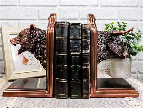 Buy Ebros Wall Street Stock Market Bull and Bear Head Bookends Statue ...