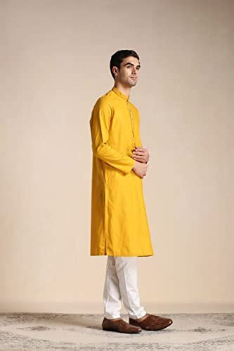 Buy Manyavar Kurta Set for Men, Full Sleeves Mandarin Collar Ethnic Men ...