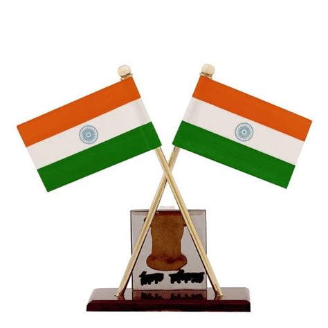 VOILA Indian Flag with Satyamev Jayate Symbol for Vehicle (Car, Bus, A