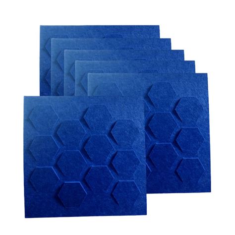 3D Hexa Acoustic Wall Panels, 12"x12"x 9mm, Blue Soundproof Panels | A ...