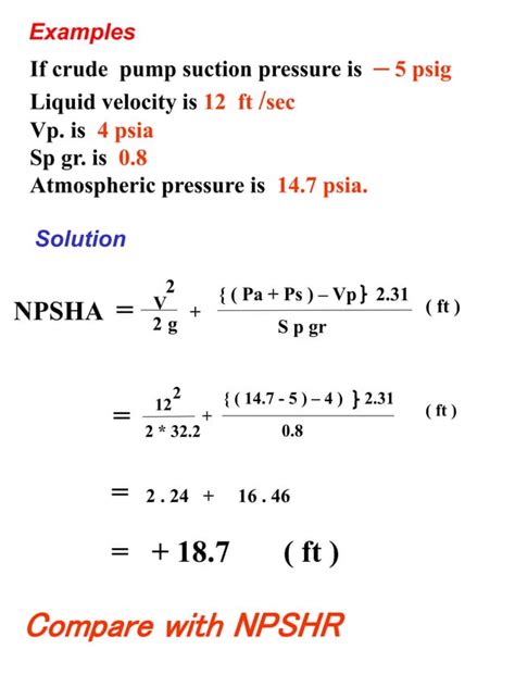 Image result for NPSH Example Problems