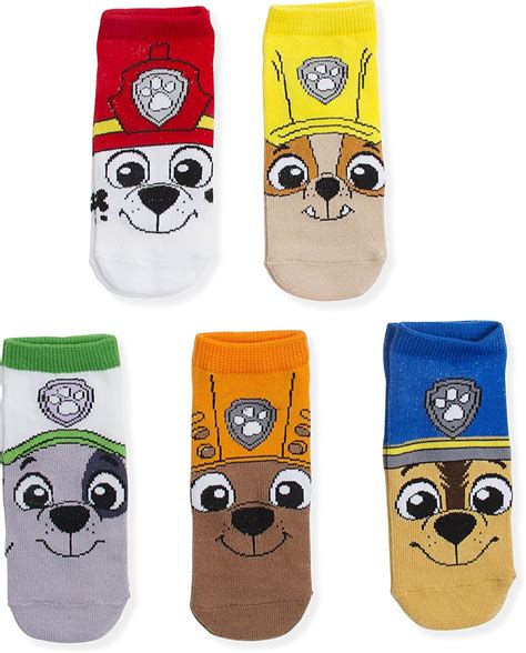 Buy Nick Jr, Paw Patrol Big Face Boys 5 Pk 5 Pair Shorty Socks Online ...