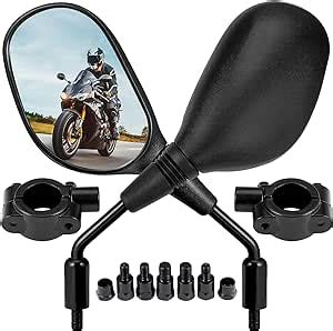 7/8 "22mm Specchietti Per Manubrio Da Moto, Specchietti Laterali Rossi Per Manubrio Per Scooter - 2