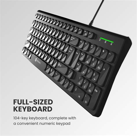 Portronics Ki-Pad 2 – Wired Keyboard with Num Pad and Long USB Cable