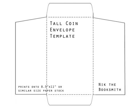Image result for Coin Envelope Template