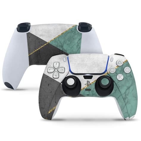 PlayStation 5 Controller Skin - Golden Line on Marble Design – SkinsLegend