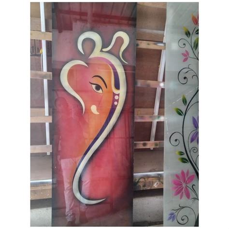 Glass Ganesh Idol And Wall Pieces - Transparent Large Glass Ganesh Idol ...