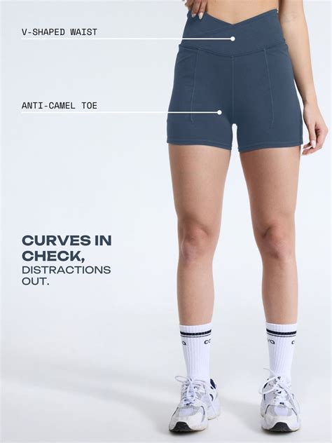 Steel Blue Hourglass Booty Shorts – CAVA Athleisure Pvt Ltd