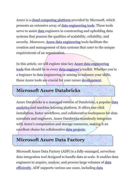 Azure Data Engineering Tools 的图像结果