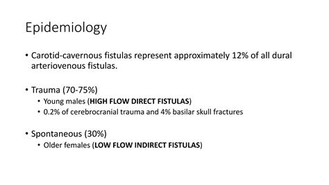 Carotid Cavernous Fistulas | PPTX