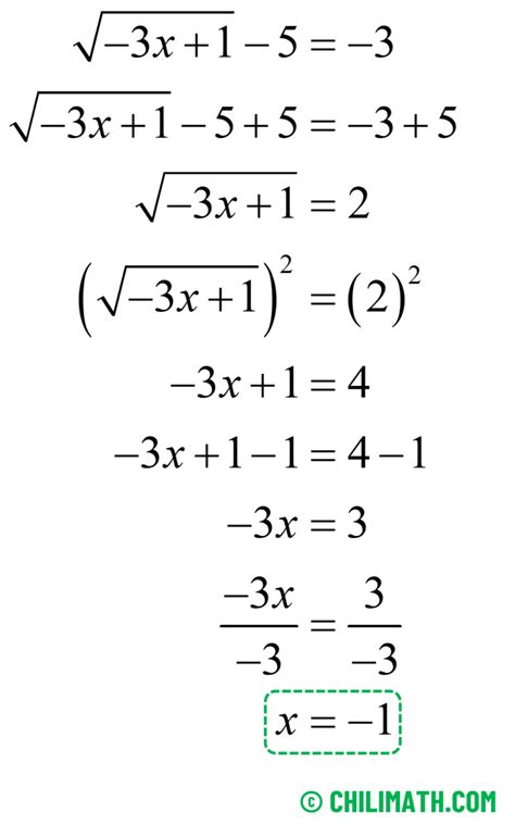 Image result for Radical Equations Precalculus Examples