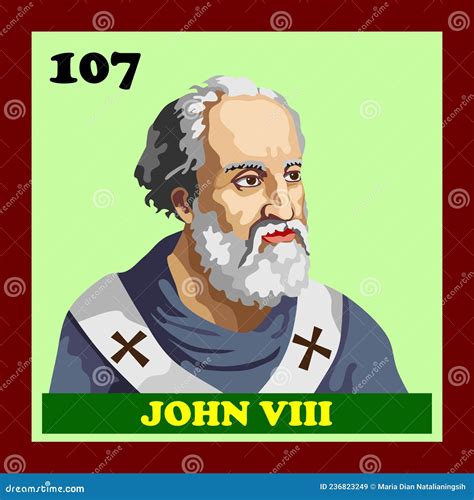 107th Catholic Church Pope John VIII Stock Vector - Illustration of ...