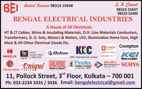 BENGAL ELECTRICAL INDUSTRIES - Kolkata - Yellowpages