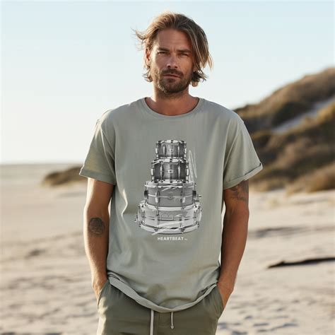 Buy Drummer T-shirt Heart Beat Tee Drums Shirt Musician Gift Unisex ...