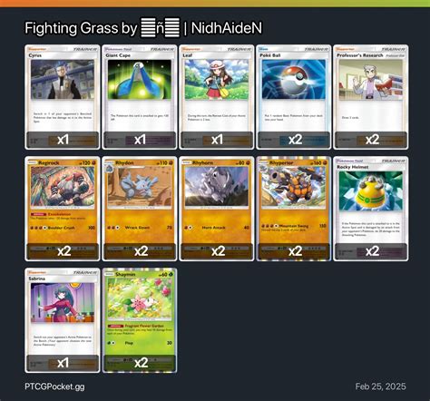 Fighting Grass by ᴄñᴛ | NidhAideN - Pokémon TCG Pocket