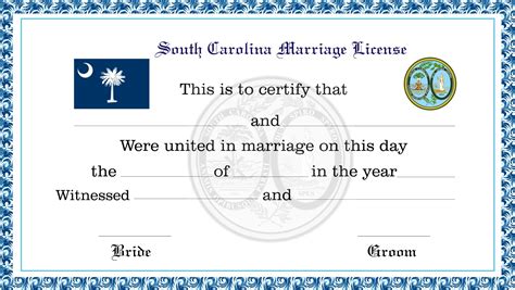 Blank kentucky marriage license