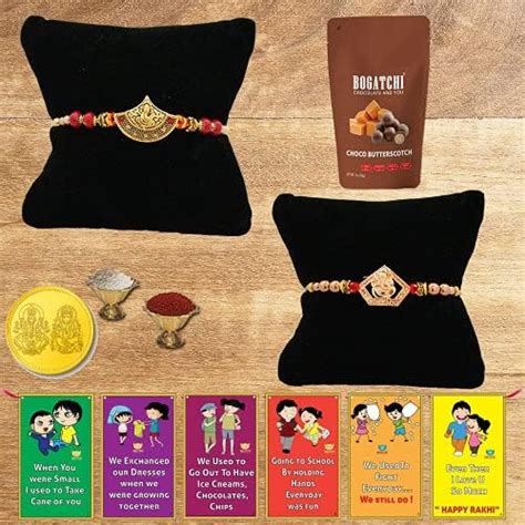 BOGATCHI Rakhi with chocolates gift pack, Rakhi and chocolate combo ...